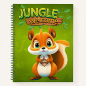 Adorable Squirrel Wildlife Nature Lover Green 🐿 ノートブック (正面)