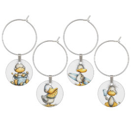 ADORABLE SUMMER BEACH DUCKLING ワインチャーム