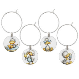 ADORABLE SUMMER BEACH DUCKLING ワインチャーム