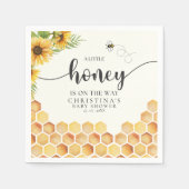 Adorable Sunflower and Bee Baby Shower スタンダードカクテルナプキン (正面)