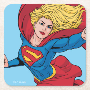 Adorable Supergirl Stance スクエアペーパーコースター