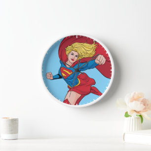 Adorable Supergirl Stance 壁時計
