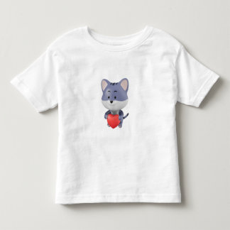 Adorable Sweet Mouse – Cute Heart Lover Design トドラーTシャツ