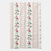 Adorable sweety old fashion botanical pattern キッチンタオル (縦)