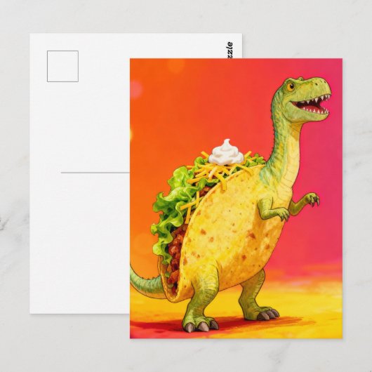 Adorable Taco Dino ポストカード (正面/裏面)