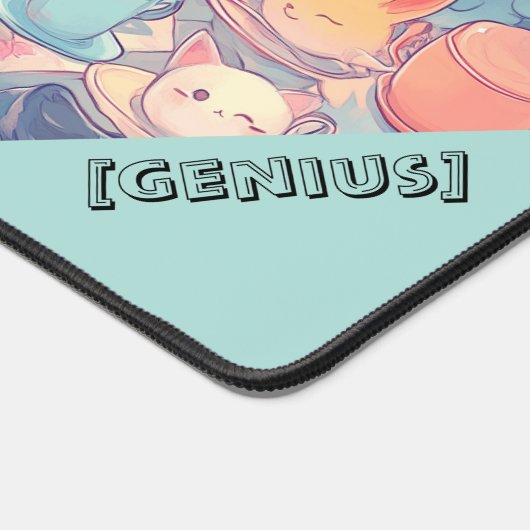 Adorable Tea Party Doodle Collage, デスクマット (コーナー)