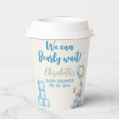 Adorable Teddy Bear - Baby Shower Boy 紙コップ (裏面)