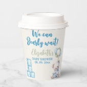 Adorable Teddy Bear - Baby Shower Boy 紙コップ (正面)
