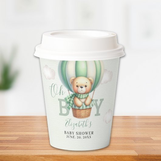 Adorable Teddy Bear Baby Shower Boy Party 紙コップ