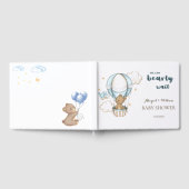 Adorable Teddy Bear Baby Shower Foll Guest Book ゲストブック (全面)