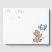 Adorable Teddy Bear Baby Shower Foll Guest Book ゲストブック (裏面)