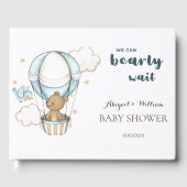 Adorable Teddy Bear Baby Shower Foll Guest Book ゲストブック (正面)