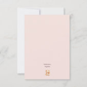 Adorable Teddy Bear – Baby Thank You Card サンキューカード (裏面)