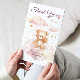 Adorable Teddy Bear – Baby Thank You Card サンキューカード