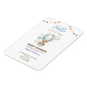 Adorable Teddy Bear Boy Kid Baby Shower Invitation マグネット (左側)