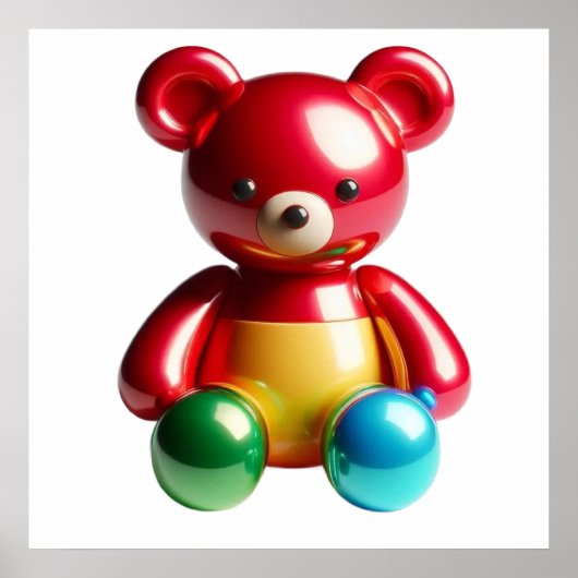 Adorable Teddy Bear Doll Wall Art Poster for Cute  ポスター (正面)