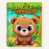 Adorable Teddy Bear Forest Fun Animal Character 🐻 ノートブック (正面)