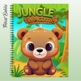 Adorable Teddy Bear Forest Fun Animal Character 🐻 ノートブック