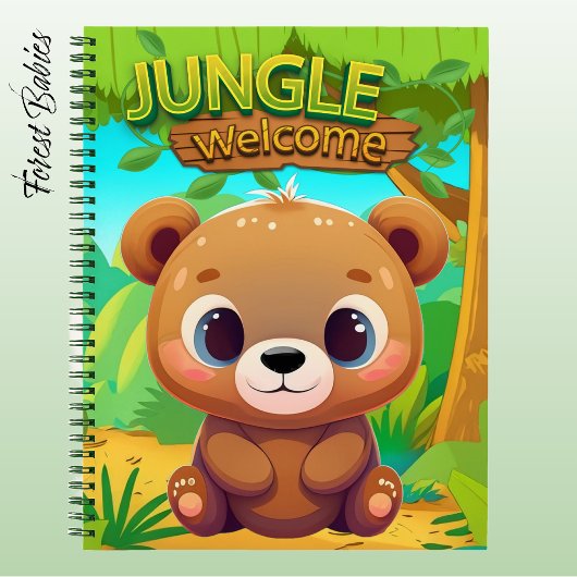 Adorable Teddy Bear Forest Fun Animal Character 🐻 ノートブック