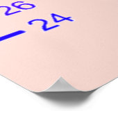 Adorable Teddy Bear Growth Chart with 4 Photos ポスター (角)