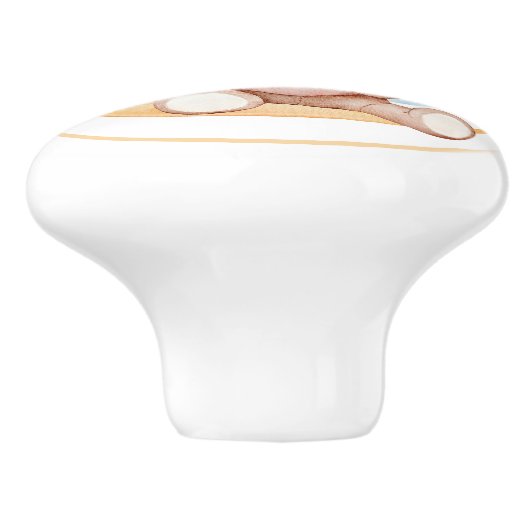 Adorable Teddy Bear & Half Moon セラミックノブ (側面)