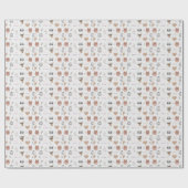 Adorable Teddy Pattern Gift Wrap for All Occasions ラッピングペーパー (フラット)