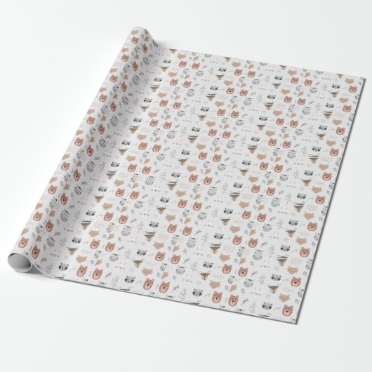 Adorable Teddy Pattern Gift Wrap for All Occasions ラッピングペーパー (アンロールド)