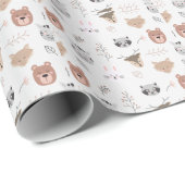 Adorable Teddy Pattern Gift Wrap for All Occasions ラッピングペーパー (ロールコーナー)