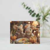 Adorable Thanksgiving Mice ポストカード (スタンド正面)