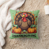 Adorable Thanksgiving Turkey 2024 クッション (ブランケット)