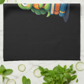 Adorable Turtle Reading Books (1) キッチンタオル (折り畳み)