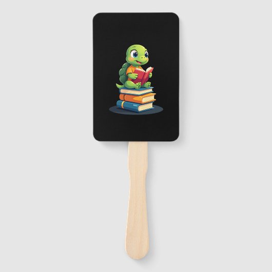 Adorable Turtle Reading Books (1) ハンドファン (正面)