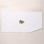 Adorable Turtle Reading Books (3) バスタオル (バスタオル)