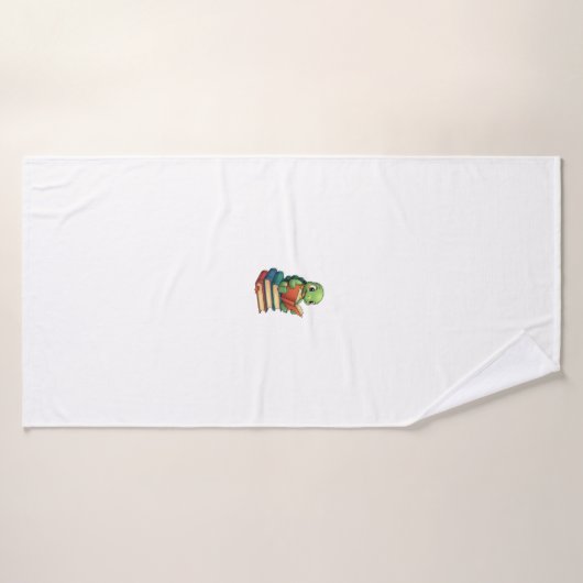 Adorable Turtle Reading Books (3) バスタオル (バスタオル)