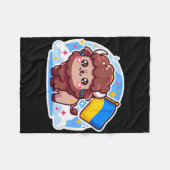 Adorable Ukrainian Nner Fan Ukraine Flag Cute Biso フリースブランケット (正面(横))