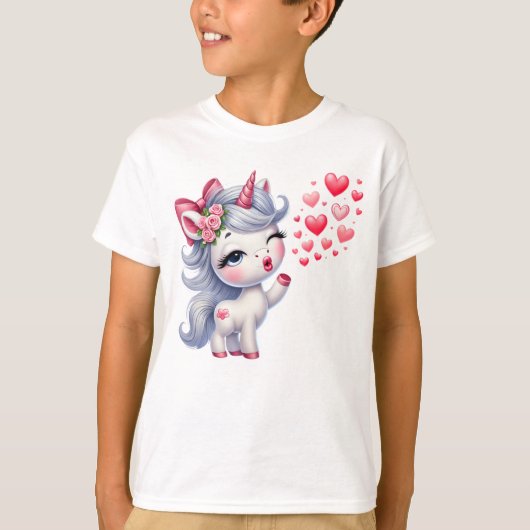 Adorable Unicorn Illustration Tシャツ (正面)