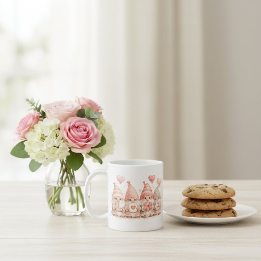 Adorable Valentine Gnome LOVE Mug コーヒーマグカップ