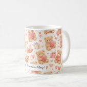 Adorable Valentine’s Day Coffee Teddy Bear Mug コーヒーマグカップ (正面右)
