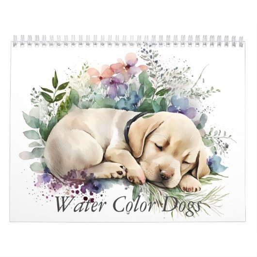 Adorable Watercolor Dog カレンダー (カバー)