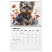 Adorable Watercolor Dog カレンダー (2月 2027)
