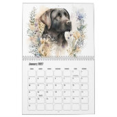 Adorable Watercolor Dog カレンダー (1月 2027)