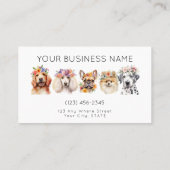 Adorable Watercolor Dog Grooming Refer a Friend 紹介カード (裏面)