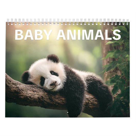 Adorable Wildlife Photography | Baby Animals Wall カレンダー (カバー)