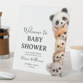 Adorable Woodland Animals Baby Shower  台座サイン (インサイチュ)