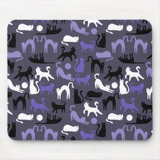 Adorable Yoga Cute Cat Poses マウスパッド (正面)