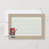 Adorables robots rétro pour enfants, carte plate サンキューカード (裏面)