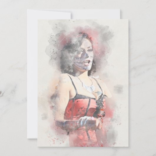 Adorables Woman At Parade Card 案内状 (正面)