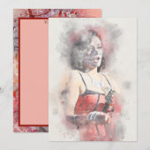 Adorables Woman At Parade Card 案内状 (正面/裏面)