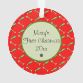 Adoranleの子猫猫の写真および名前 オーナメント (裏面)