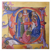 ADORATION OF MAGI NATIVITY CHRISTMAS PARCHMENT タイル (正面)